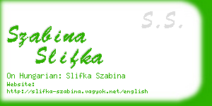 szabina slifka business card